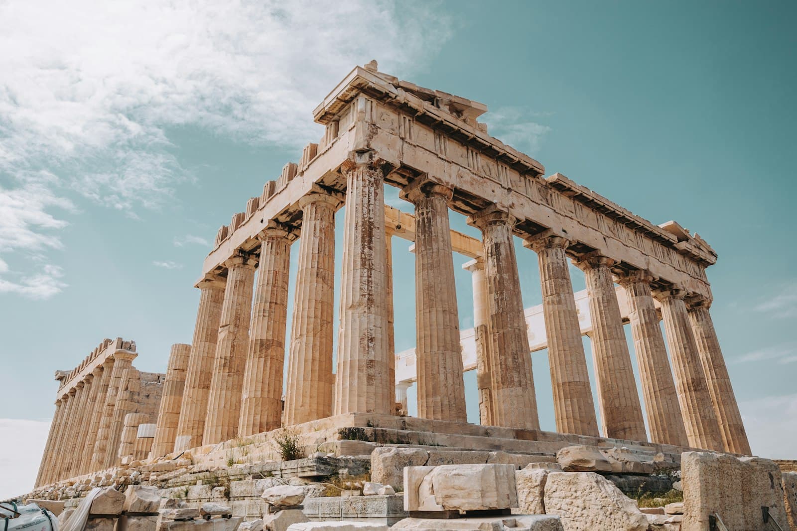 The Acropolis and Athens skyline in warm evening light